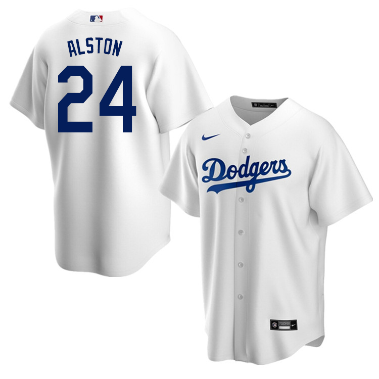 Nike Men #24 Walter Alston Los Angeles Dodgers Baseball Jerseys Sale-White